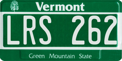 VT license plate LRS262