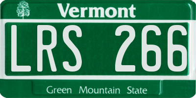 VT license plate LRS266
