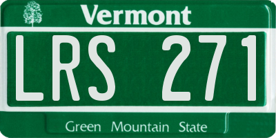 VT license plate LRS271