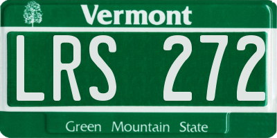 VT license plate LRS272