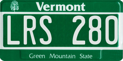 VT license plate LRS280