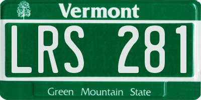 VT license plate LRS281