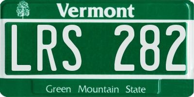 VT license plate LRS282