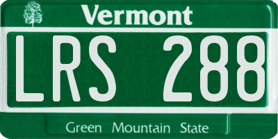 VT license plate LRS288
