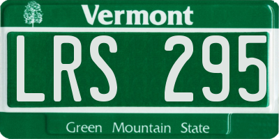 VT license plate LRS295