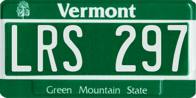 VT license plate LRS297