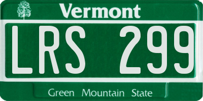 VT license plate LRS299