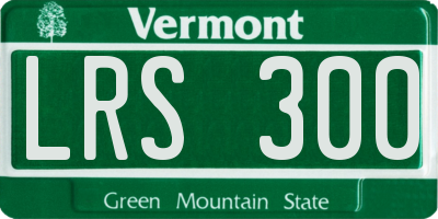 VT license plate LRS300