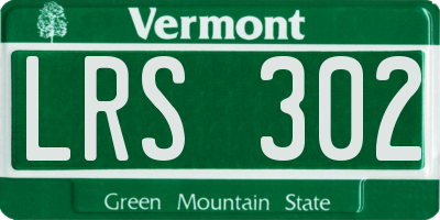 VT license plate LRS302