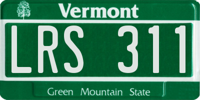 VT license plate LRS311