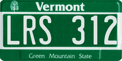 VT license plate LRS312
