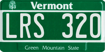 VT license plate LRS320