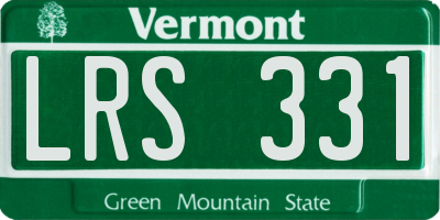 VT license plate LRS331
