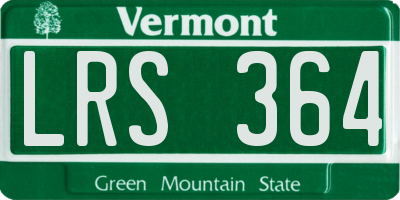 VT license plate LRS364
