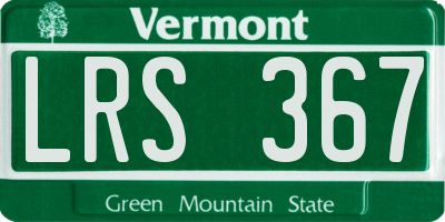 VT license plate LRS367