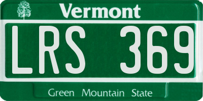 VT license plate LRS369