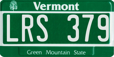 VT license plate LRS379