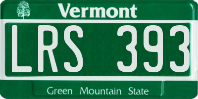 VT license plate LRS393