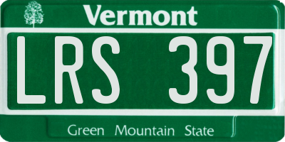 VT license plate LRS397