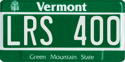VT license plate LRS400