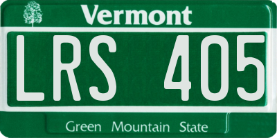 VT license plate LRS405