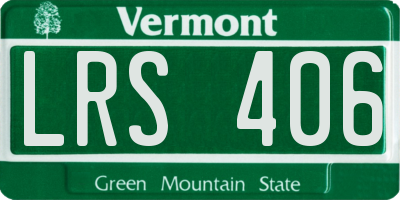 VT license plate LRS406