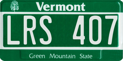 VT license plate LRS407