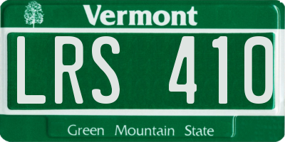 VT license plate LRS410