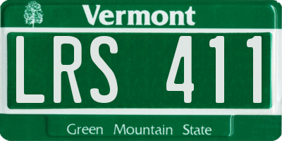VT license plate LRS411