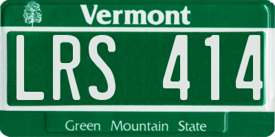 VT license plate LRS414