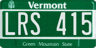 VT license plate LRS415