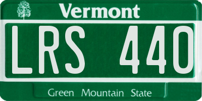 VT license plate LRS440