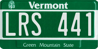 VT license plate LRS441