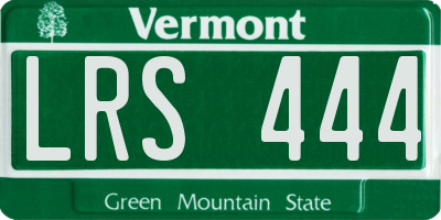 VT license plate LRS444