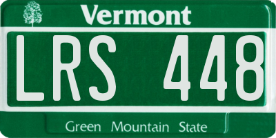 VT license plate LRS448