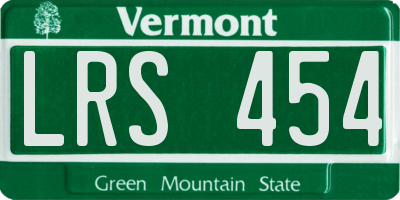 VT license plate LRS454