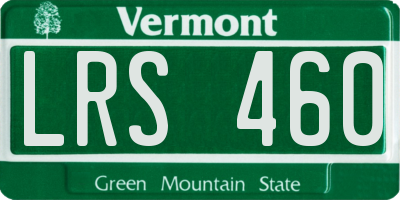 VT license plate LRS460