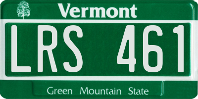 VT license plate LRS461