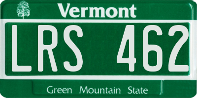 VT license plate LRS462