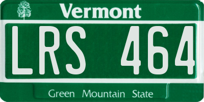 VT license plate LRS464