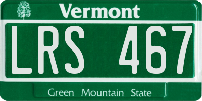 VT license plate LRS467