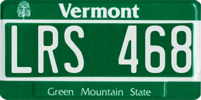 VT license plate LRS468
