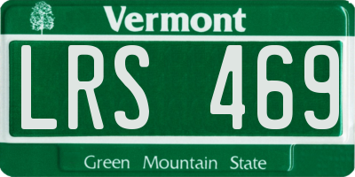 VT license plate LRS469