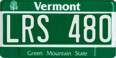 VT license plate LRS480