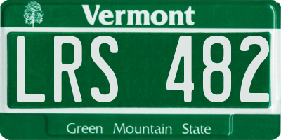 VT license plate LRS482
