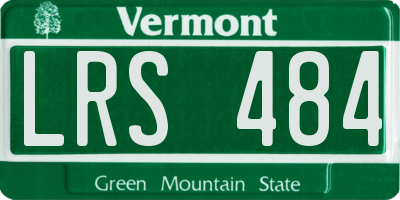 VT license plate LRS484