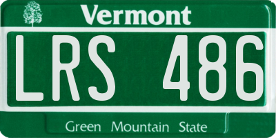 VT license plate LRS486