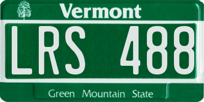 VT license plate LRS488