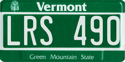 VT license plate LRS490