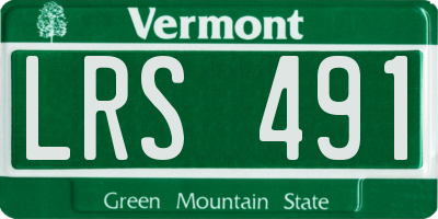 VT license plate LRS491